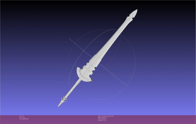 Fate Lancelot Berserker Sword Printable Assembly 3D 프린트 모델 .c4d .max .obj .3ds .fbx .stl .blend