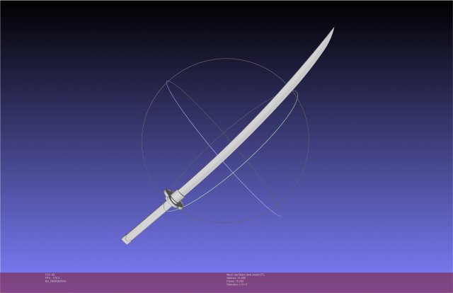 Chainsaw Man Aki Future-Angel Sword 3D Print Model .c4d .max .obj .3ds .fbx .stl .blend 