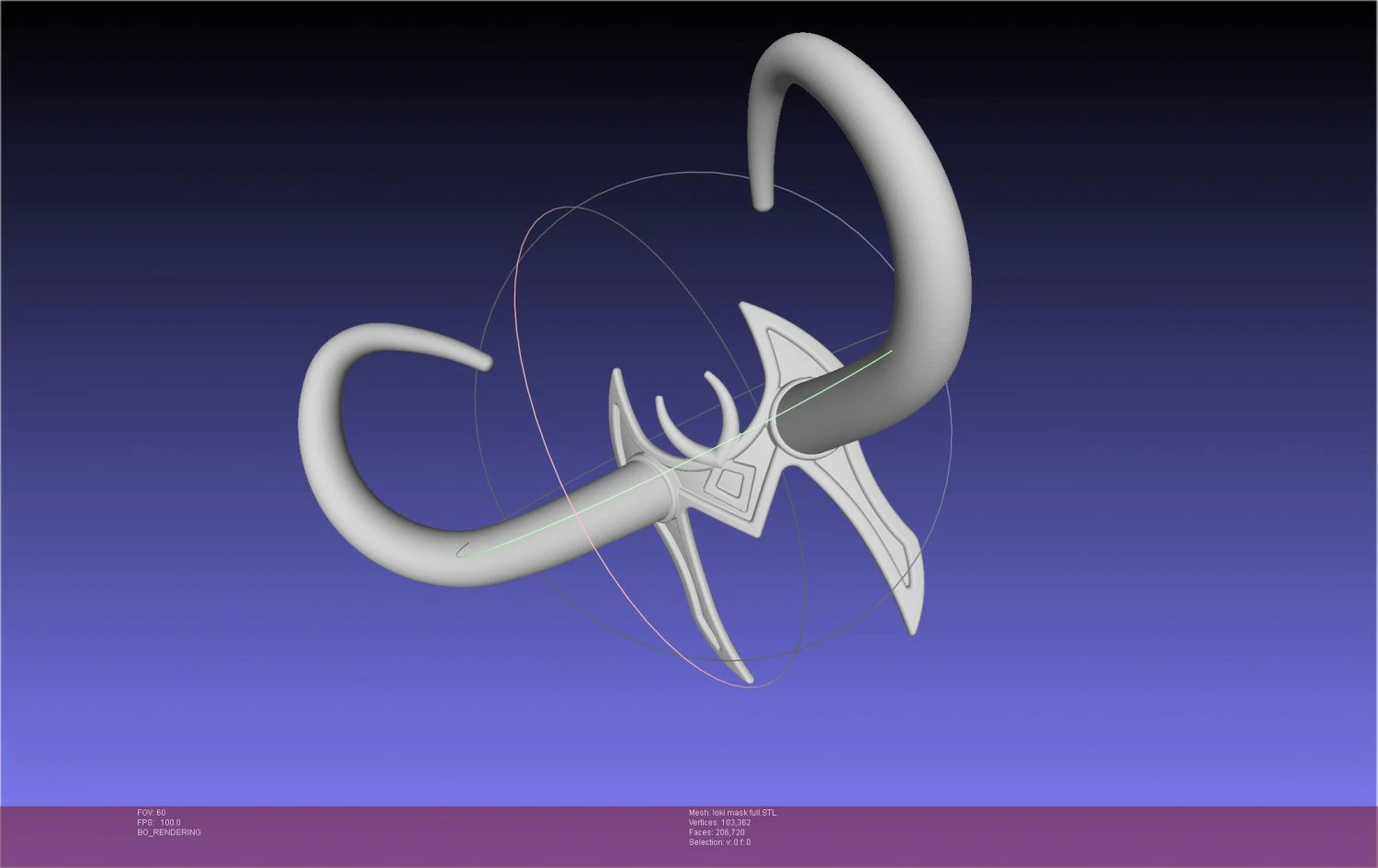 Marvel Lady Loki Mask Printable Assembly 3D Print Model .c4d .max .obj .3ds .fbx .stl .blend 