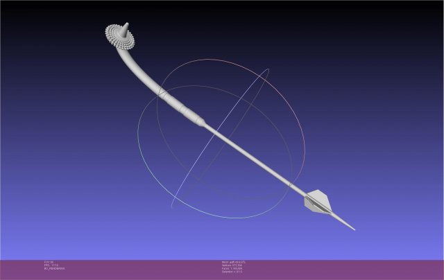 Star Wars Boba Fett Gaffi Stick Printable Assembly Model Cetak 3D .c4d .max .obj .3ds .fbx .stl .blend