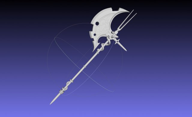 Gate Rory Mercury Axe Printable Assembly 3D Print Model .c4d .max .obj .3ds .fbx .stl .blend 