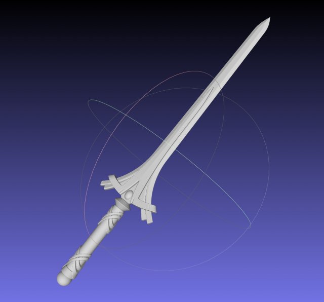 Sword Art Online Alicization Asuna Underworld Sword Assembly 3D Print Model .c4d .max .obj .3ds .fbx .stl .blend 