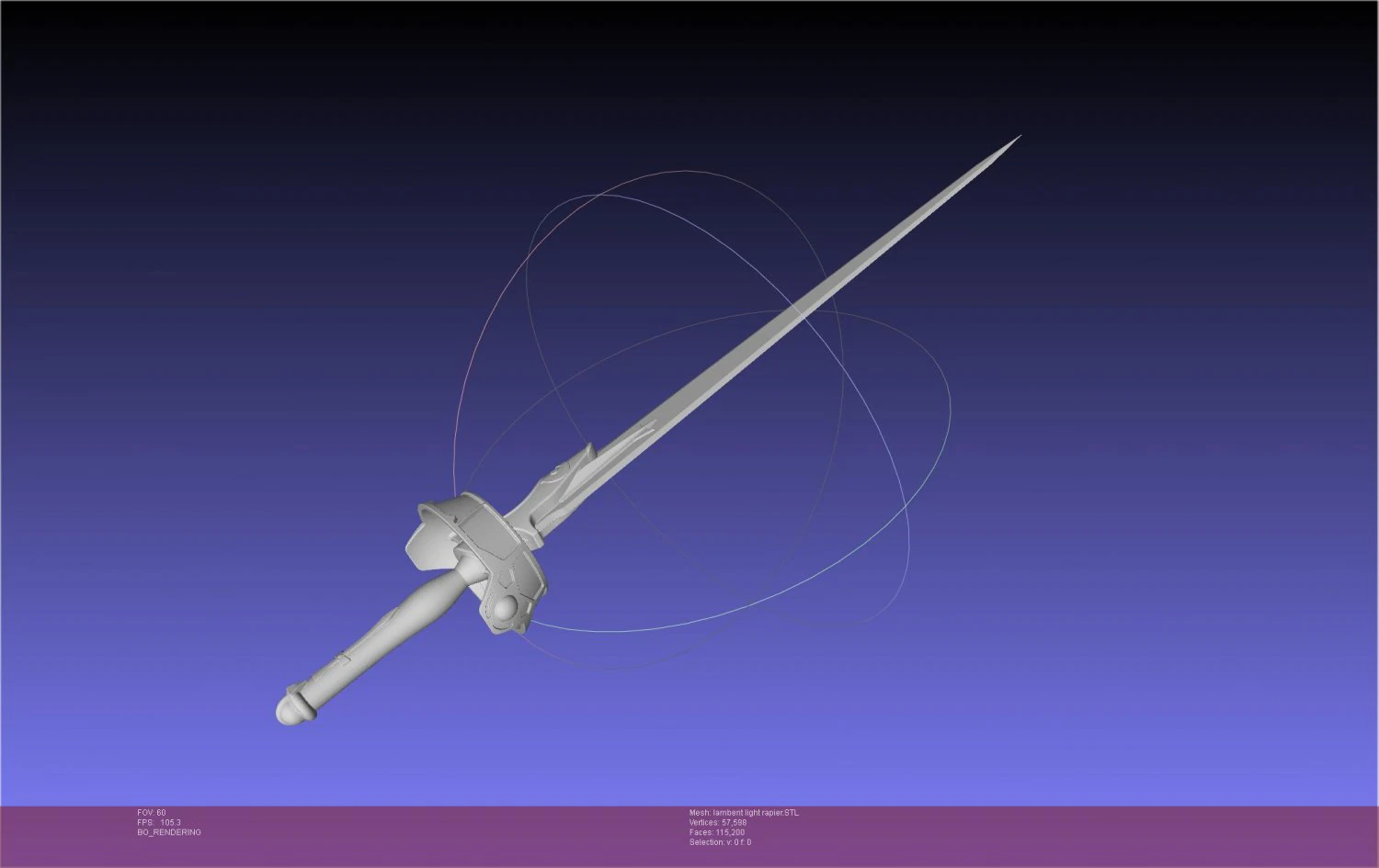 Sword Art Online Asuna Lambent Light Rapier Model 3D Print Model .c4d .max .obj .3ds .fbx .stl .blend 
