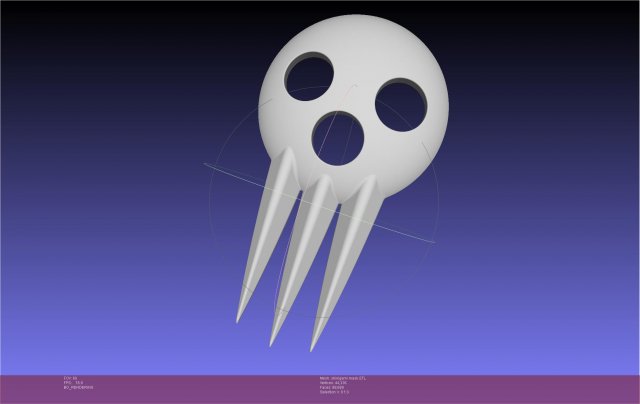 Soul Eater Shinigami Mask 3D Print Model .c4d .max .obj .3ds .fbx .stl .blend 