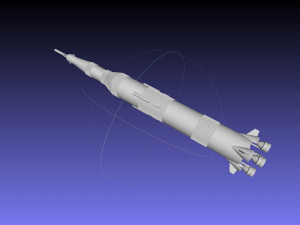Saturn V Basic Miniature 3D Print Model