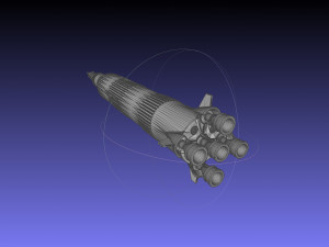 Saturn V Basic Miniature Model Cetak 3D
