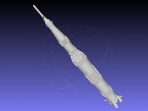 Saturn V Basic Miniature Model Cetak 3D