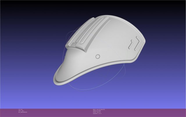 Star Wars The Mandalorian Cara Dune Shoulder Plate 3D Print Model .c4d .max .obj .3ds .fbx .stl .blend 