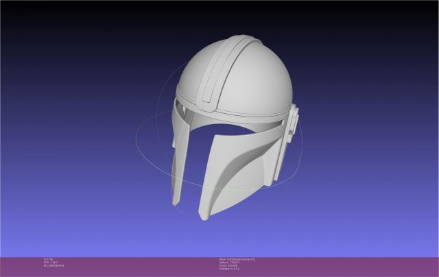 Star Wars Mandalorian Helmet 3Dプリントモデル .c4d .max .obj .3ds .fbx .stl .blend 