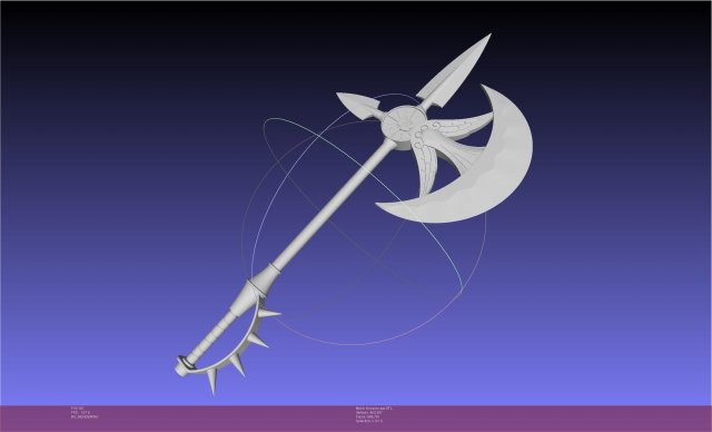 Seven Deadly Sins Escanor Axe Rhitta Printable Assembly Model do druku 3D .c4d .max .obj .3ds .fbx .stl .blend 