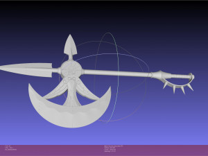 Seven Deadly Sins Escanor Axe Rhitta Printable Assembly Model do druku 3D
