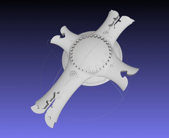 Mashu Kyrielight Shield 3D Printable Assembly Model do druku 3D .c4d .max .obj .3ds .fbx .stl .blend 