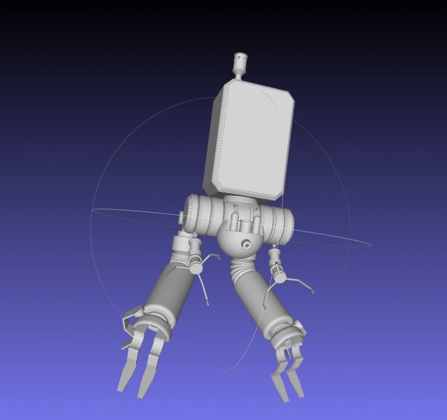 Simplified NieR Automata Pod 042 Basic Model 3D 打印模型 .c4d .max .obj .3ds .fbx .stl .blend 