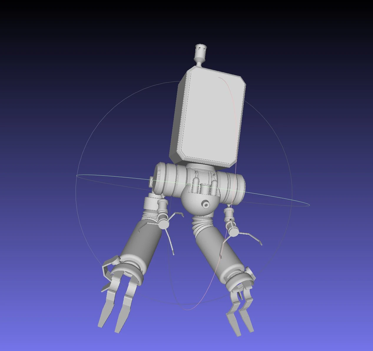 Simplified NieR Automata Pod 042 Basic Model 3D Print Model .c4d .max .obj .3ds .fbx .stl .blend
