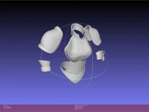 Fairy Tail Erza Scarlet Heart Kreuz Armor Set 3D Print Model