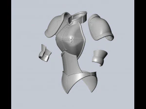 Fairy Tail Erza Scarlet Heart Kreuz Armor Set 3D Print Model