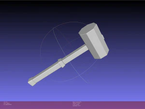 Motosierra Man Power Peque&ntilde;o Martillo Sangriento Modelo de impresión 3D