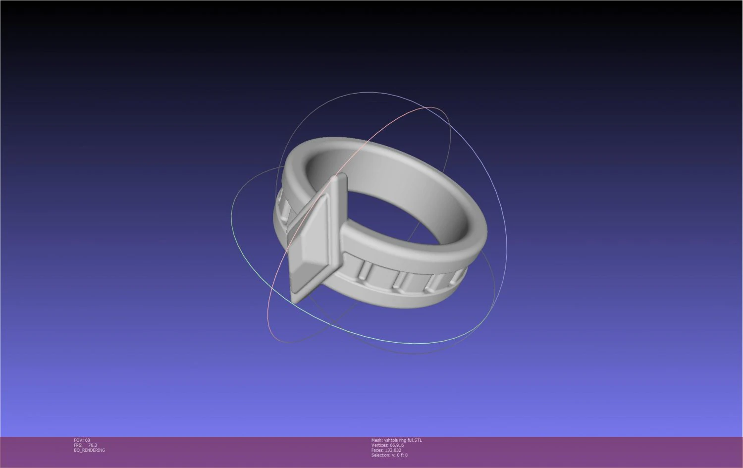 Final Fantasy XIV Yshtola Ring Printable Model 3D Print Model .c4d .max .obj .3ds .fbx .stl .blend 