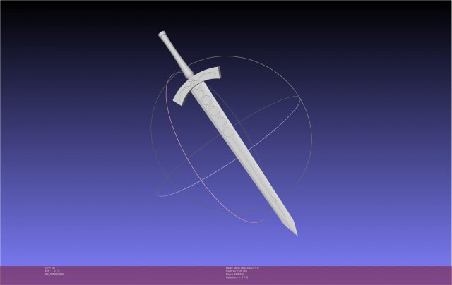 Fate Saber Alter Sword Printable Assembly 3D 프린트 모델 .c4d .max .obj .3ds .fbx .stl .blend 
