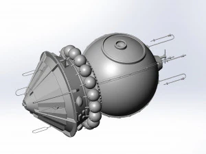 Basic Vostok 1 Vostok 3KA Space Capsule Printable Model 3D Print Model