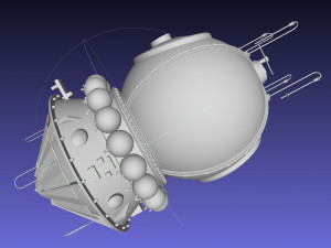 Basic Vostok 1 Vostok 3KA Space Capsule Printable Model Modello di stampa 3D