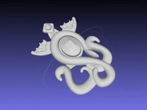 Final Fantasy XIV Yshtola Snake Pendant Basic Model 3D Print Model