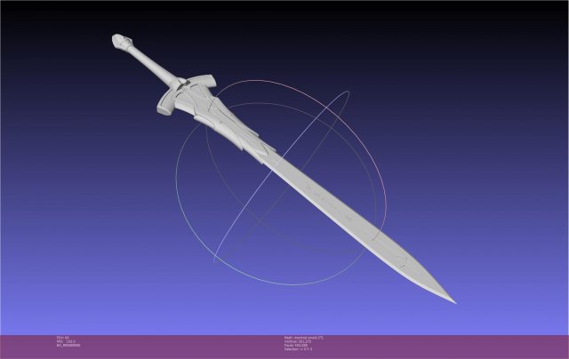 Fate Mordred Sword Printable Assembly 3D प्रिंट मॉडल .c4d .max .obj .3ds .fbx .stl .blend 