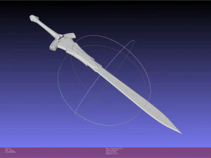Conjunto para impressão da espada Fate Mordred Modelo de Impressão 3D