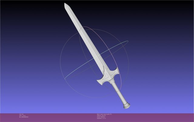 RWBY Jaune Arc Sword Modèles 3D en vedette .c4d .max .obj .3ds .fbx .stl .blend 