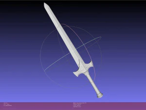 RWBY Jaune 아크 소드 3D 프린트 모델