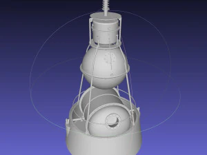 Sputnik 2 Laika Kaps&uuml;l&uuml; Kesiti ve Montajı Yazdırılabilir Model 3D Baskı Modeli
