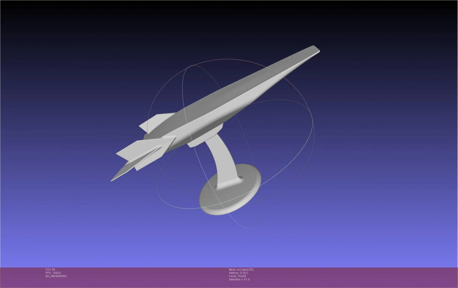 NASA X-43 Scramjet Experimental Plane Printable Miniature 3D Print Model .c4d .max .obj .3ds .fbx .stl .blend 