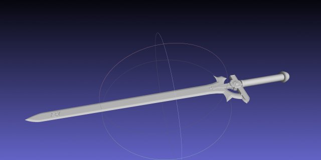 Sword Art Online Elucidator Sword Printable Assembly 3Dプリントモデル .c4d .max .obj .3ds .fbx .stl .blend 
