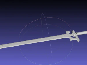 Sword Art Online Elucidator Sword Printable Assembly 3D Print Model
