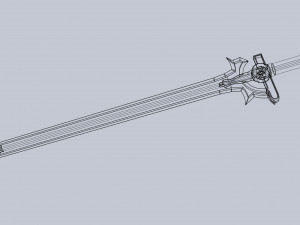 Sword Art Online Elucidator Sword Printable Assembly 3Dプリントモデル