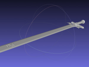 Sword Art Online Elucidator Sword Printable Assembly 3Dプリントモデル