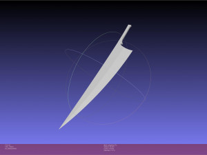 Bleach Ichigo Zangetsu Shikai Sword Modèles 3D en vedette