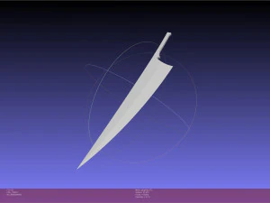 Bleach Ichigo Zangetsu Shikai Kılıcı 3D Baskı Modeli