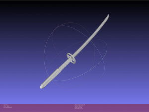 Bleach Kuchiki Rukia Sword Printable Assembly 3D Print Model