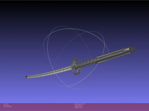 Bleach Kuchiki Rukia Sword Printable Assembly 3D Принт Модель