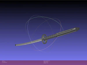 Bleach Kuchiki Rukia Sword Printable Assembly 3D Print Model