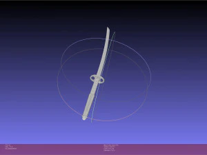Bleach Kuchiki Rukia Sword Printable Assembly 3D Print Model
