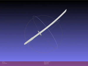 Bleach Kuchiki Rukia Sword Printable Assembly 3D Print Model