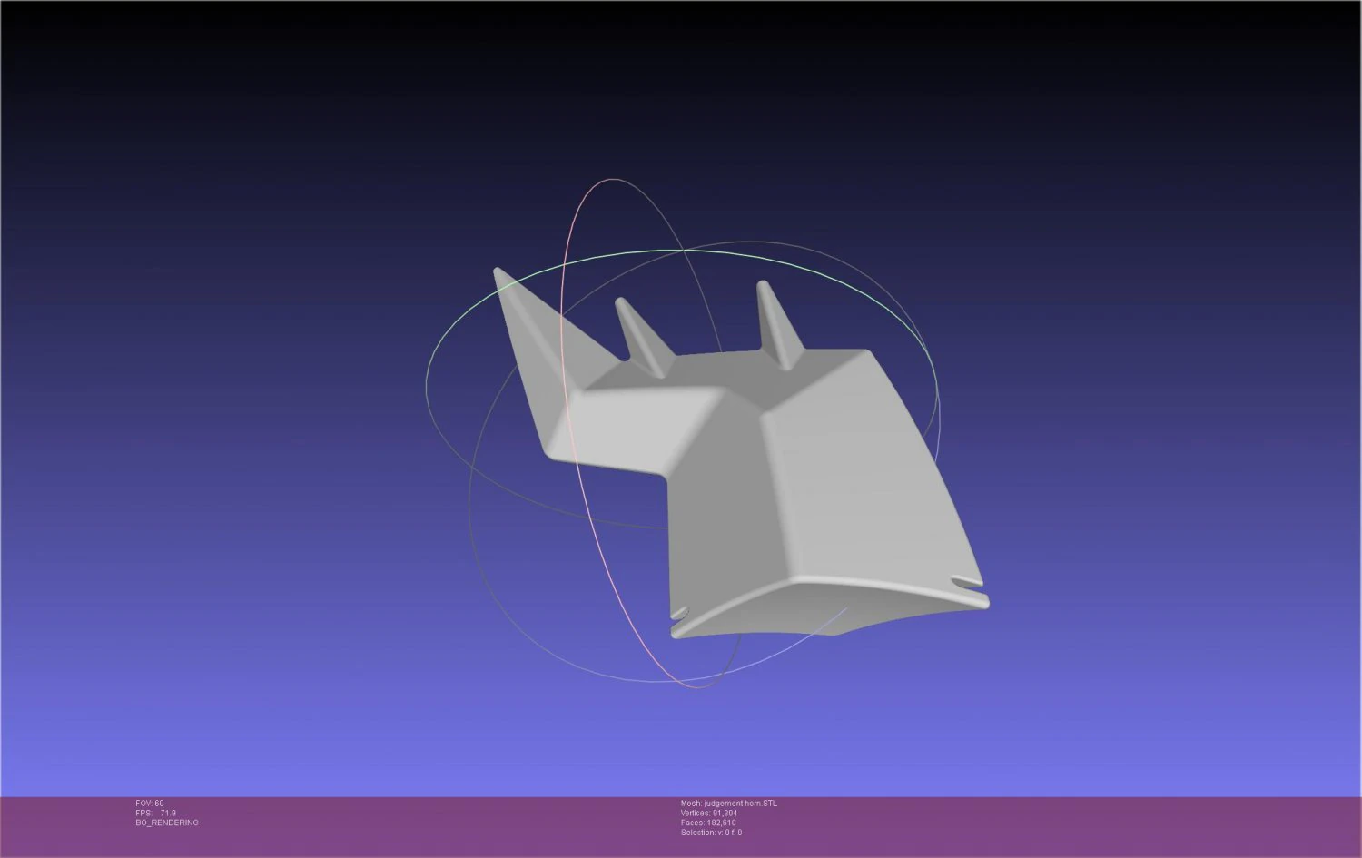 헬테이커 심판의 뿔 3D 프린트 모델 .c4d .max .obj .3ds .fbx .stl .blend 