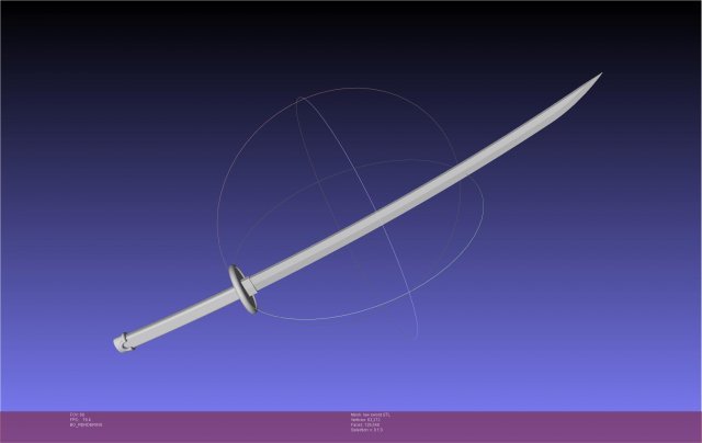 One Piece Trafalga Law Sword And Sheath Assembly 3D-printmodel .c4d .max .obj .3ds .fbx .stl .blend 