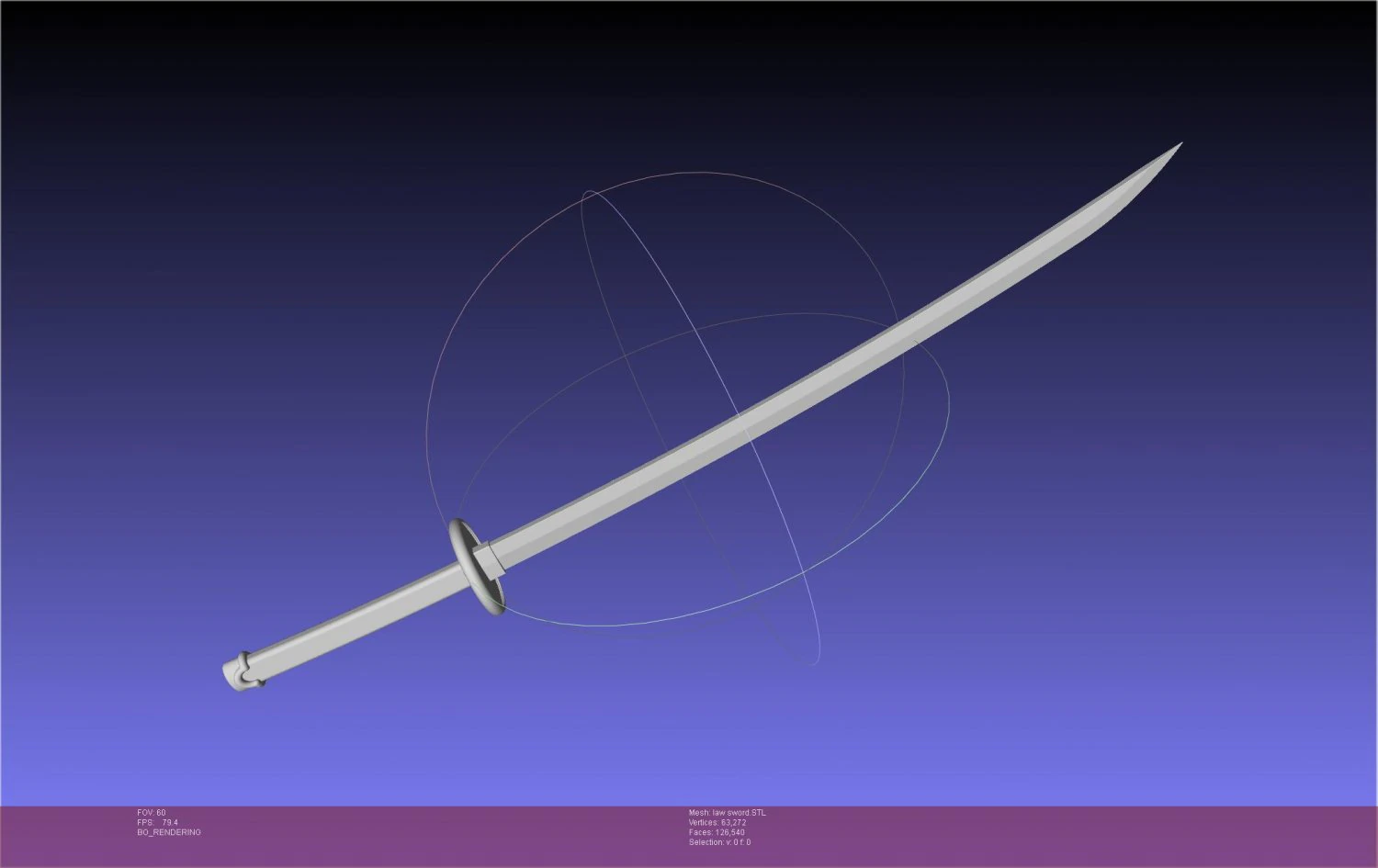 One Piece Trafalga Law Sword And Sheath Assembly 3D Print Model .c4d .max .obj .3ds .fbx .stl .blend