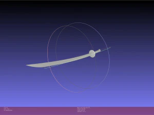 One Piece Trafalga Law Sword And Sheath Assembly 3D Print Model