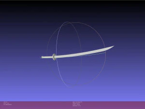 One Piece Trafalga Law Sword And Sheath Assembly 3D Print Model