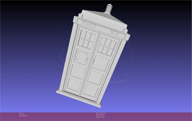 Doctor Who TARDIS printable model 3Dプリントモデル .c4d .max .obj .3ds .fbx .stl .blend 