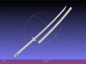 Blue Exorcist Rin Okumura Kurikara Sword And Sheath 3D Принт Модель